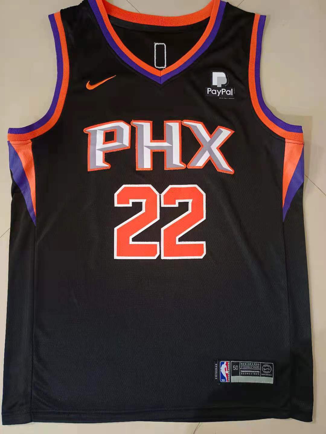 Men Phoenix Suns 22 Ayton Black Game Nike 2021 NBA Jerseys